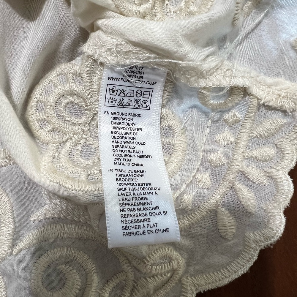 Forever 21 Cream Lace Detail Blouse - Picture 5 of 6